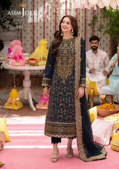 3-Piece Lawn Embroidered Shirt With Heavy Zarri Sequence Emb Soft Chiffon - 4211