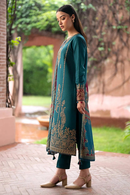 3-Piece Lawn Embroidered Shirt With Digital Print Diamond Dupatta - 5133