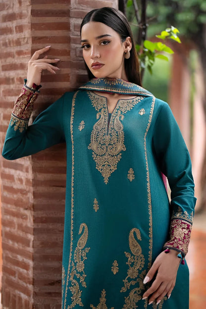 3-Piece Lawn Embroidered Shirt With Digital Print Diamond Dupatta - 5133