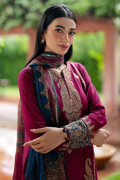 3-Piece Lawn Embroidered Shirt With Digital Print Diamond Dupatta - 5133