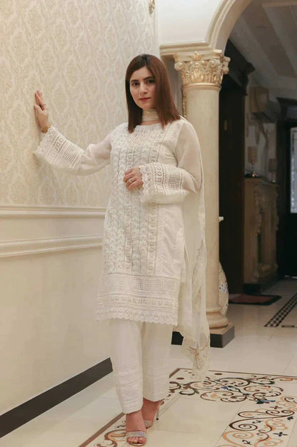 3-Piece Unstitched Chicken-Kari Eid Collection Best Quality Lawn 4157