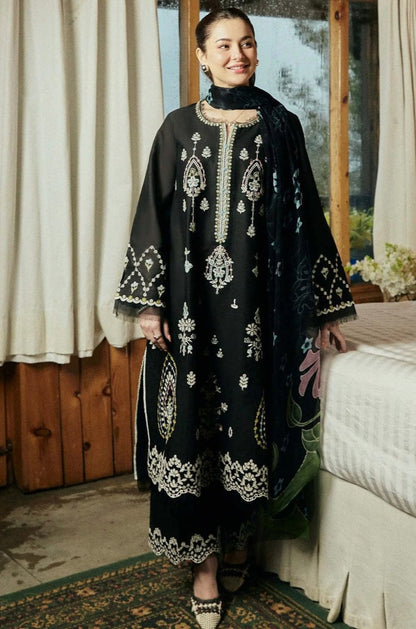 3-Piece Lawn Embroidered Shirt With Digital Print Diamond Dupatta - 4200